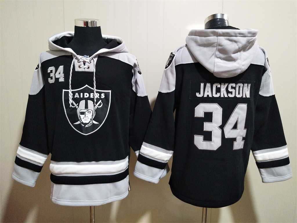 Raiders 34 Bo Jackson Black All Stitched Sweatshirt Hoodie,We sell and wholesale Raiders 34 Bo Jackson Black All Stitched Sweatshirt Hoodie on line form chian!